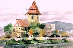 SKETCH-OF-BASEL-FROM-THE-BOAT
